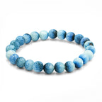 Starborn Blue Ice Glacierite Beaded Elastic Bracelet