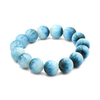 Starborn Blue Ice Glacierite Beaded Elastic Bracelet
