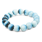 Starborn Blue Ice Glacierite Beaded Elastic Bracelet
