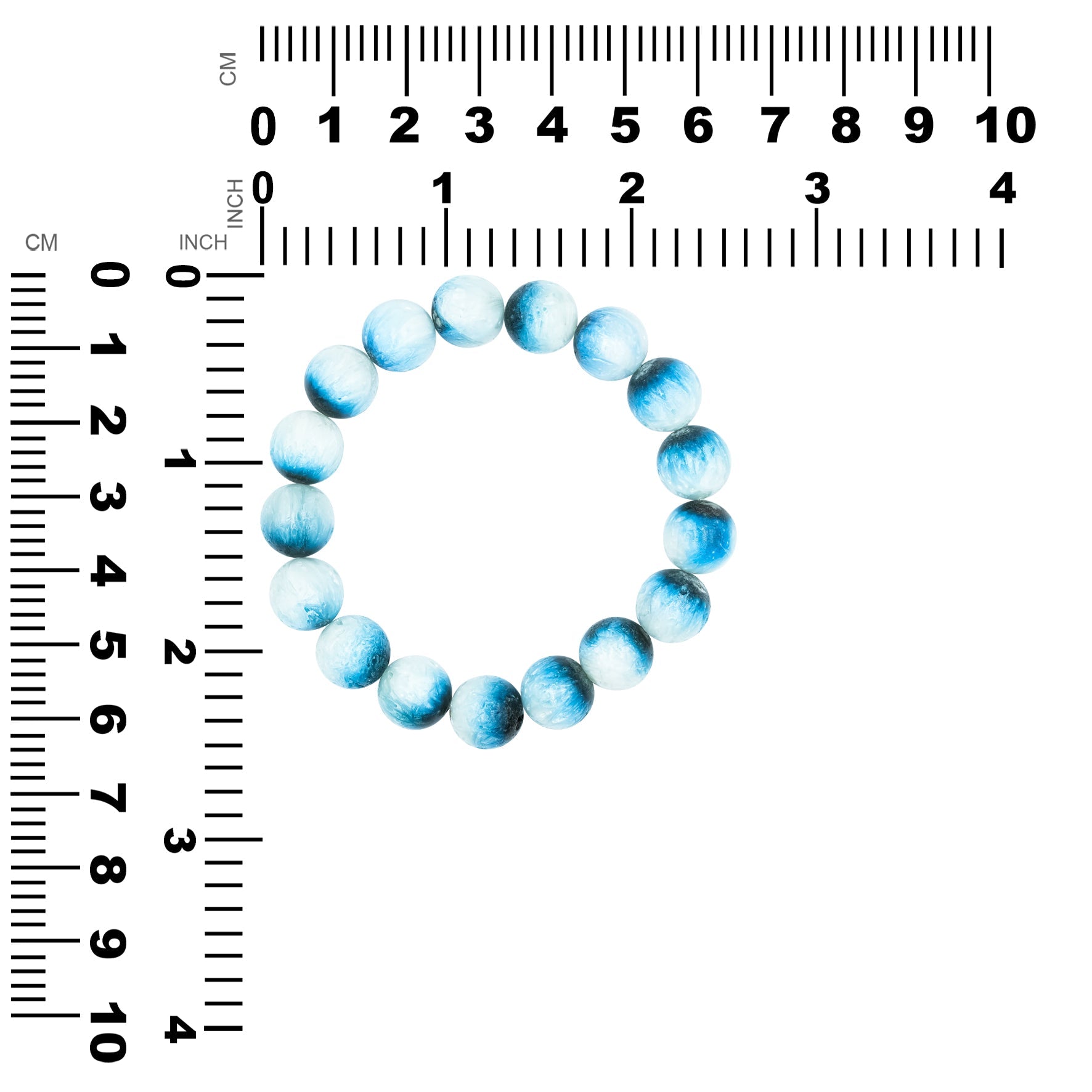 Starborn Blue Ice Glacierite Beaded Elastic Bracelet