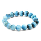 Starborn Blue Ice Glacierite Beaded Elastic Bracelet