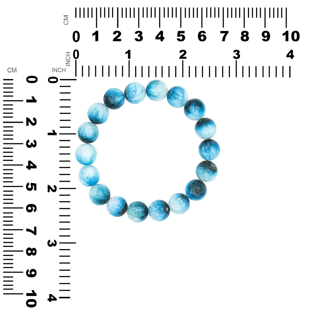 Starborn Blue Ice Glacierite Beaded Elastic Bracelet
