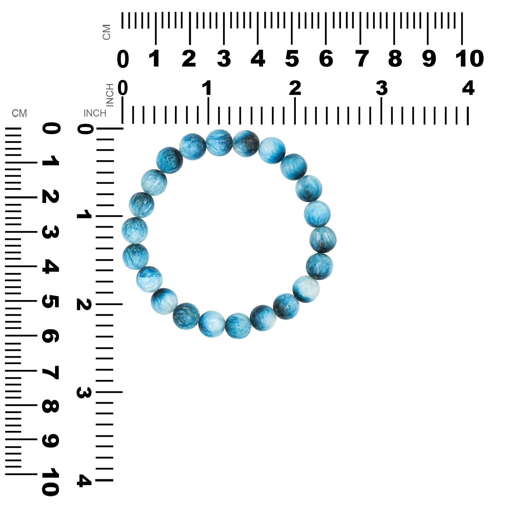 Starborn Blue Ice Glacierite Beaded Elastic Bracelet