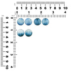 Starborn Blue Ice Glacierite Round Cabochon Post Style Earrings in Sterling Silver