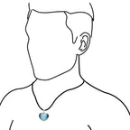 Starborn Blue Ice Glacierite Heart Shaped Pendant in Sterling Silver