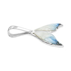 Starborn Blue Ice Glacierite Whale Tail Pendant in Sterling Silver