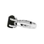 Starborn Black Tourmaline Crystal Prong Set Ring in Sterling Silver