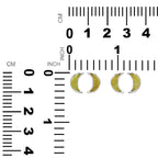 Starborn Gemstone Crescent Moon Post Style Earrings in Sterling Silver