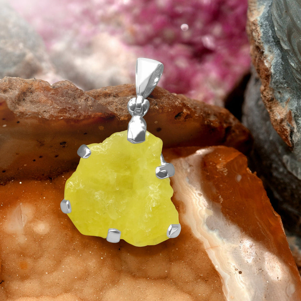 Starborn Brucite Pendant in Sterling Silver
