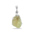 Starborn Brazilianite Rough Pendant in Sterling Silver