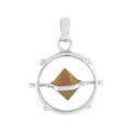 Starborn Small Beta Quartz Crystal Spinner Pendant in Sterling Silver