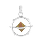 Starborn Small Beta Quartz Crystal Spinner Pendant in Sterling Silver