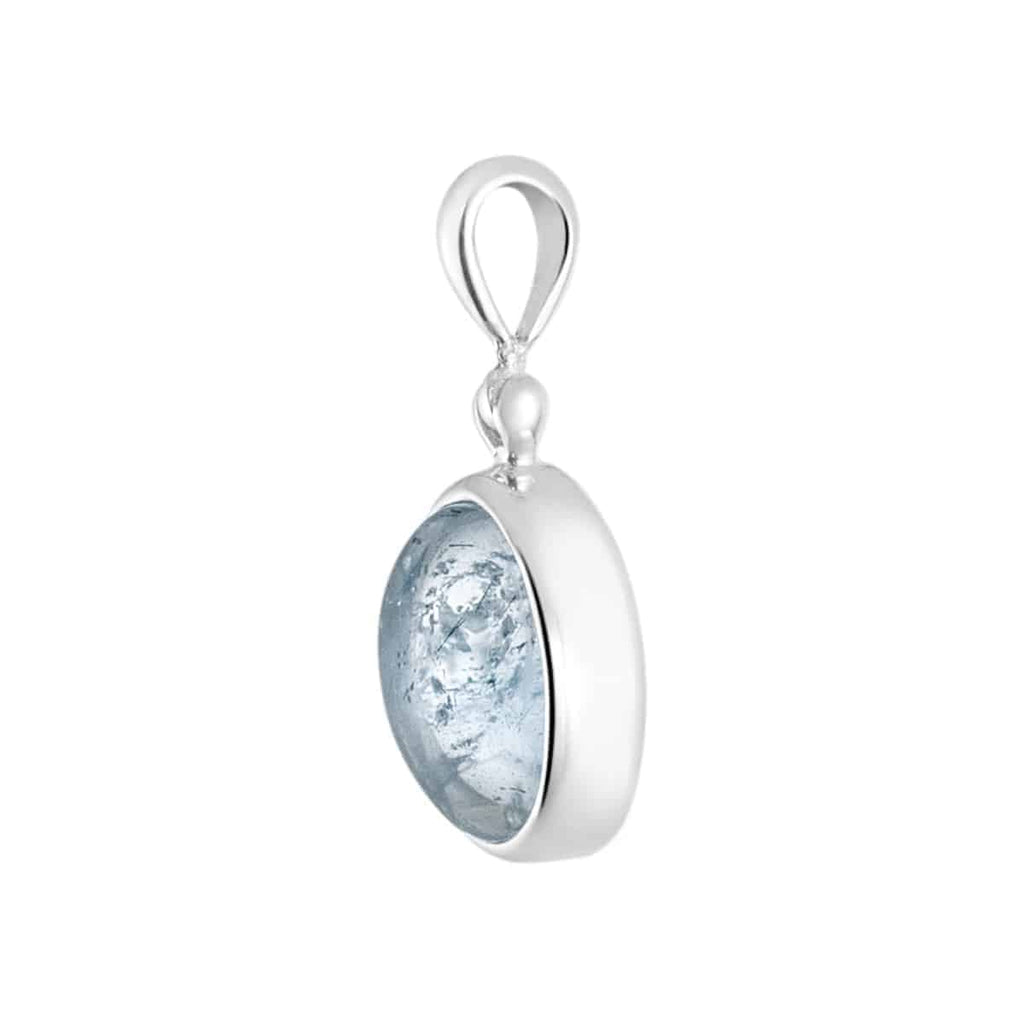Starborn Natural Blue Topaz Pendant in Sterling Silver