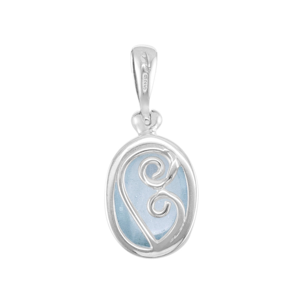 Starborn Natural Blue Topaz Pendant in Sterling Silver