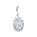 Starborn Natural Blue Topaz Pendant in Sterling Silver