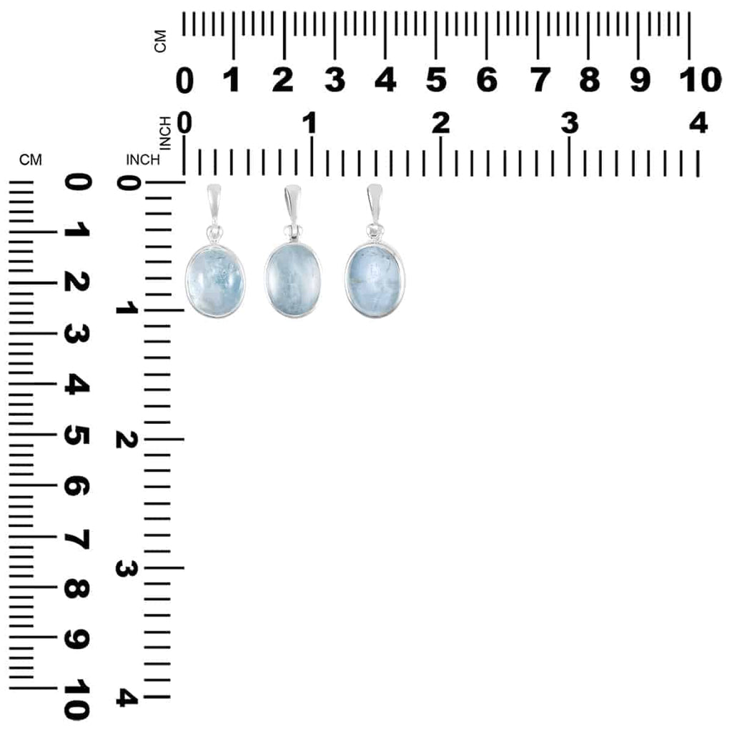 Starborn Natural Blue Topaz Pendant in Sterling Silver