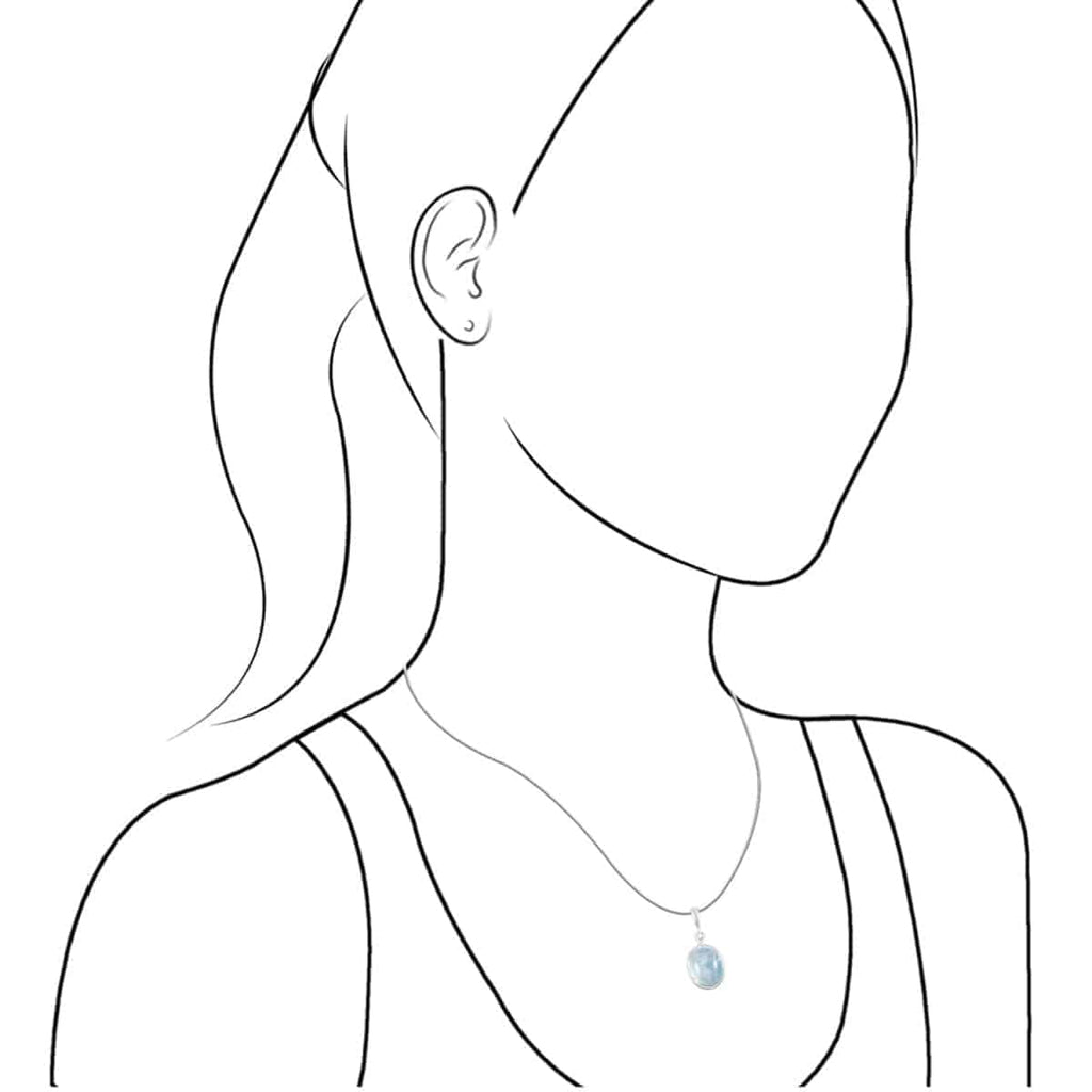 Starborn Natural Blue Topaz Pendant in Sterling Silver