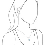 Starborn Natural Blue Topaz Pendant in Sterling Silver