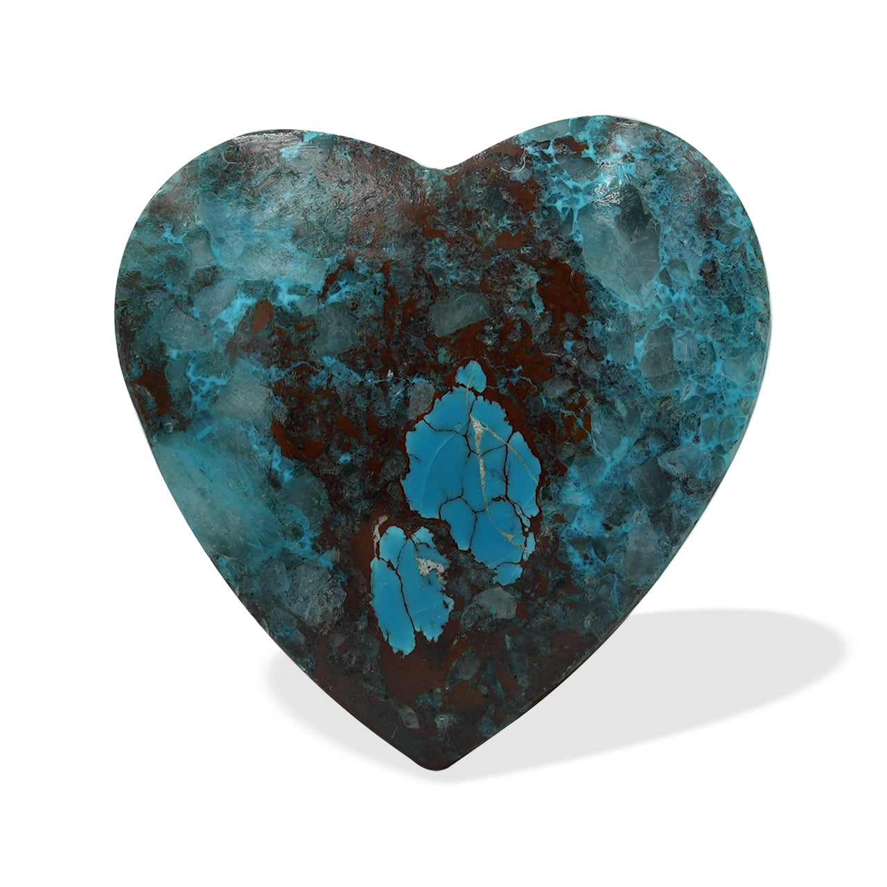 Starborn Natural Chile Chrysocolla Heart Cabochon - 1 piece
