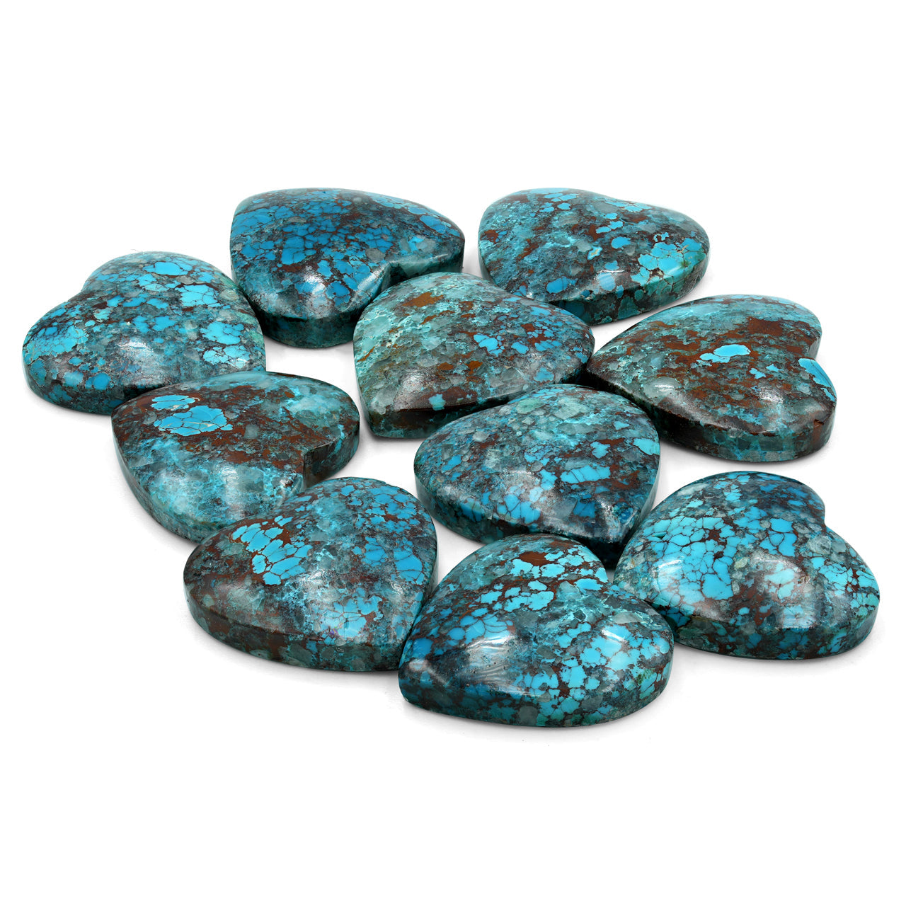 Starborn Natural Chile Chrysocolla Heart Cabochon - 1 piece