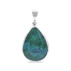 Starborn Chrysocolla Pear Pendant in Sterling Silver