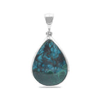 Starborn Chrysocolla Pear Pendant in Sterling Silver