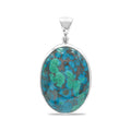 Starborn Chile Chrysocolla Pendant in Sterling Silver