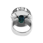 Starborn Chile Chrysocolla Striped Bezel Ring in Sterling Silver