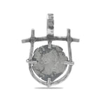 Starborn Roman Denarius Silver Coin Pendant [80-220 AD] with Frame in Sterling Silver
