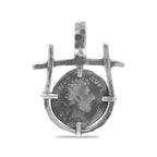 Starborn Roman Denarius Silver Coin Pendant [80-220 AD] with Frame in Sterling Silver