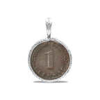 Starborn 1 Pfennig German Coin Pendant in Sterling Silver