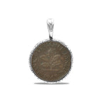 Starborn 1 Pfennig German Coin Pendant in Sterling Silver