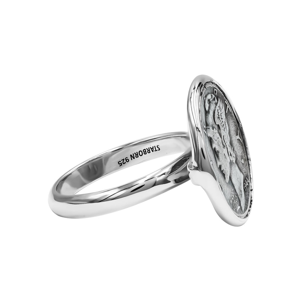 Starborn Mercury Dime Ring in Sterling Silver
