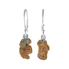 Starborn Copper Nugget Drop Earrings in Sterling Silver