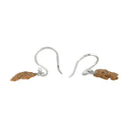 Starborn Copper Nugget Drop Earrings in Sterling Silver