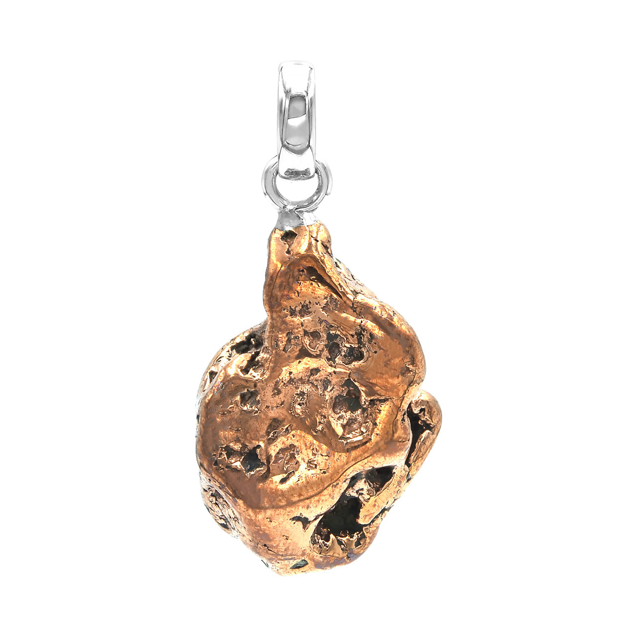 Starborn Copper Freeform Pendant in Sterling Silver