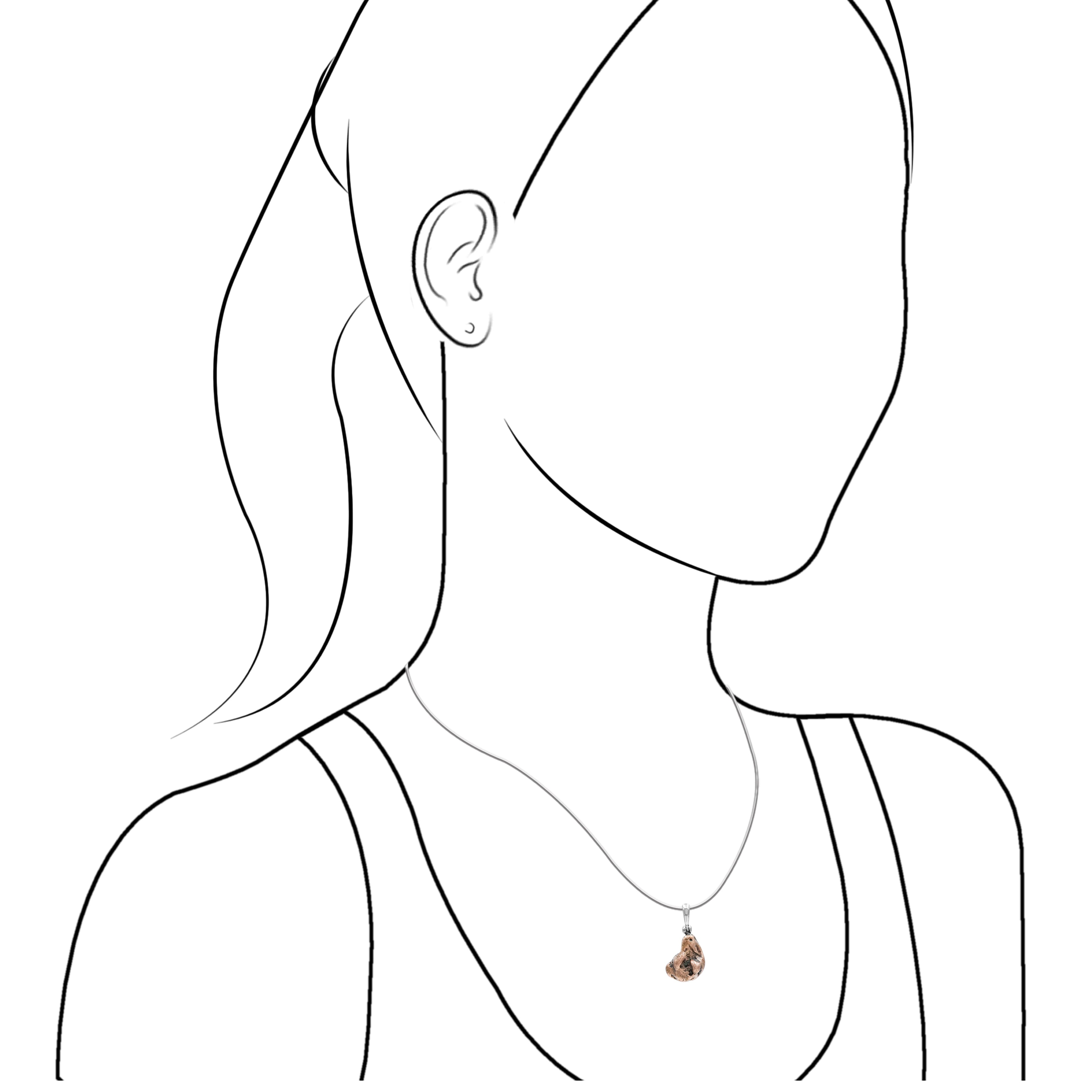 Starborn Copper Freeform Pendant in Sterling Silver