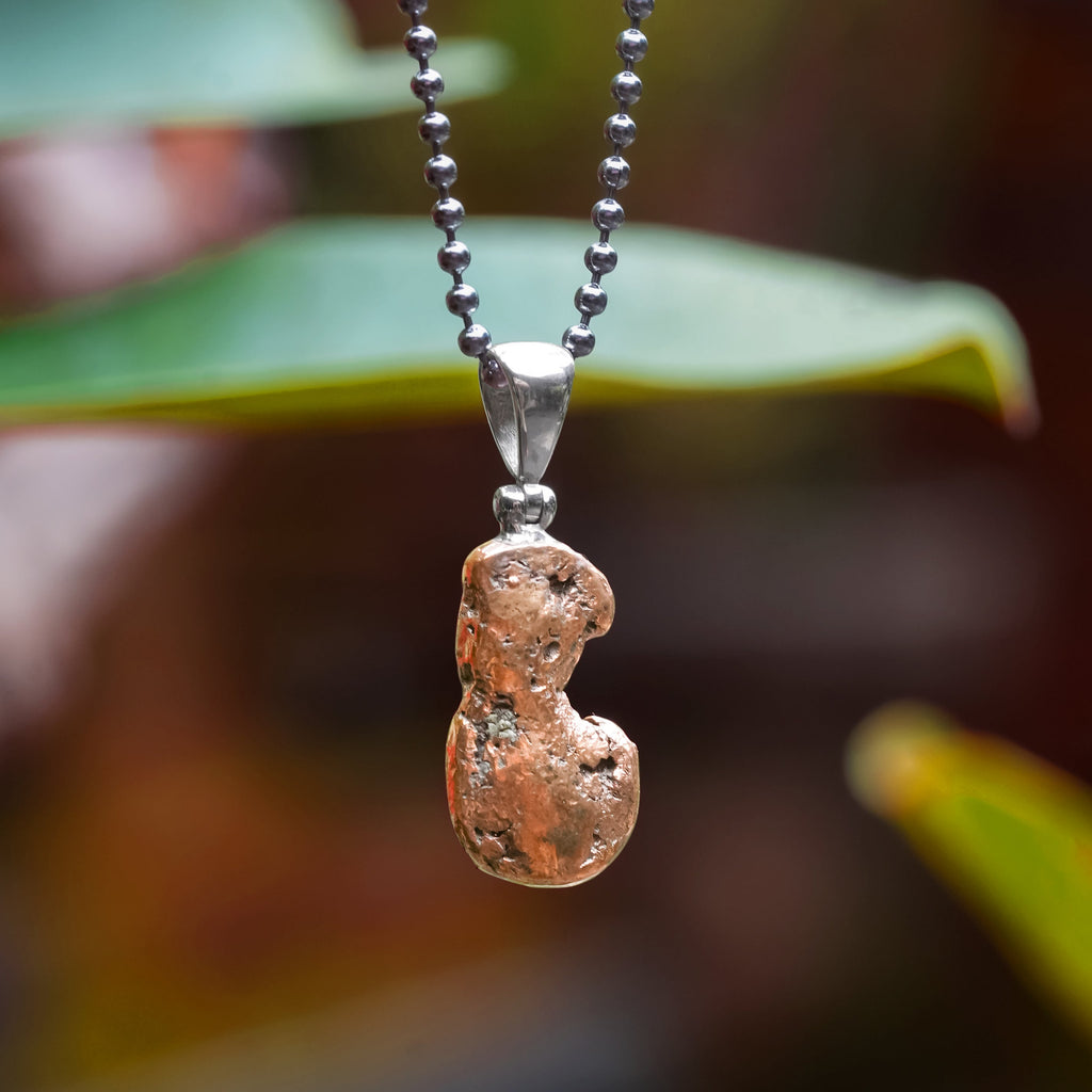 Starborn Copper Freeform Pendant in Sterling Silver