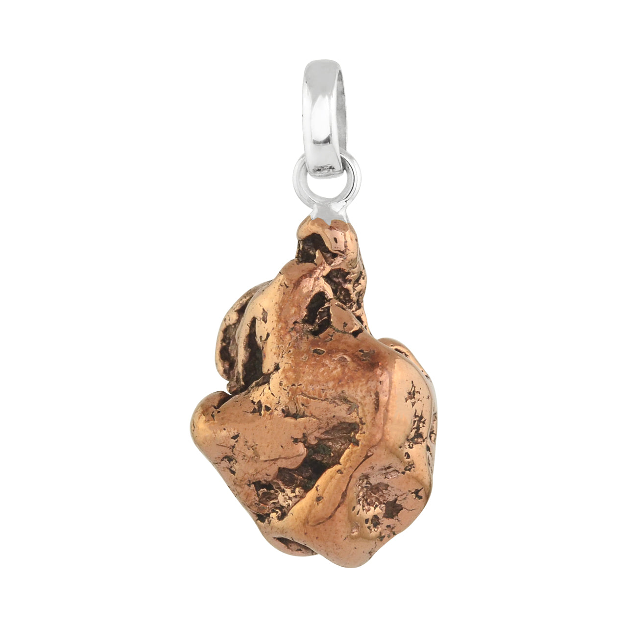 Starborn Copper Freeform Pendant in Sterling Silver