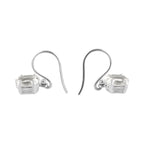 Starborn Danburite Faceted Oval Prong Set Dangle Earrings in Sterling Silver