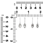 Starborn Danburite Faceted Oval Prong Set Dangle Earrings in Sterling Silver