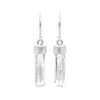 Starborn Danburite Crystal Point Sterling Silver Drop Earrings