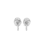 Starborn Danburite Faceted Round 4mm Bezel Set Post Style Earrings in Sterling Silver