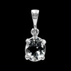 Starborn Danburite Faceted Prong Set Pendant in Sterling Silver