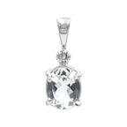 Starborn Danburite Faceted Prong Set Pendant in Sterling Silver