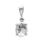 Starborn Danburite Faceted Prong Set Pendant in Sterling Silver