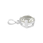 Starborn Danburite Faceted Round Pendant in Sterling Silver