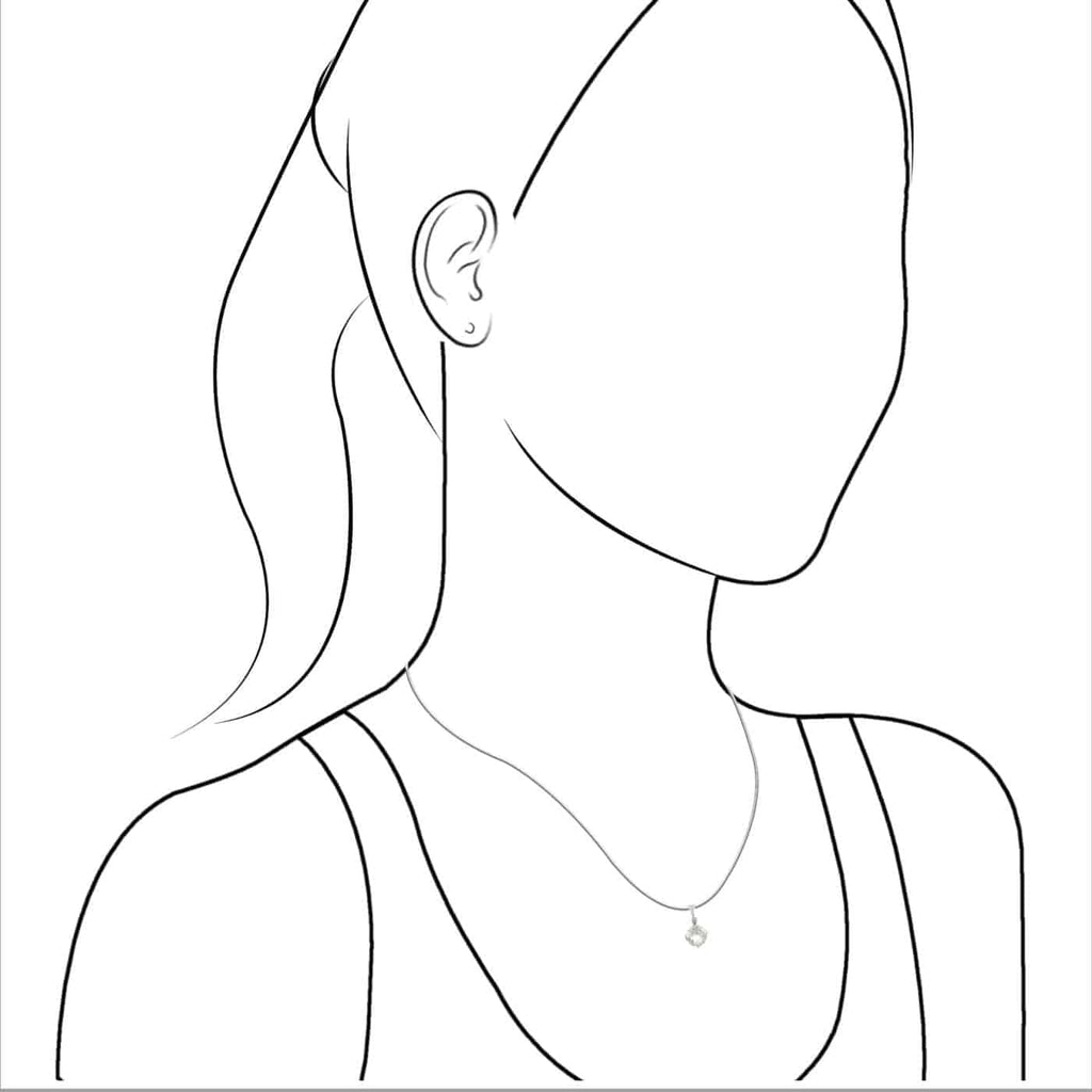 Starborn Danburite Faceted Round Pendant in Sterling Silver