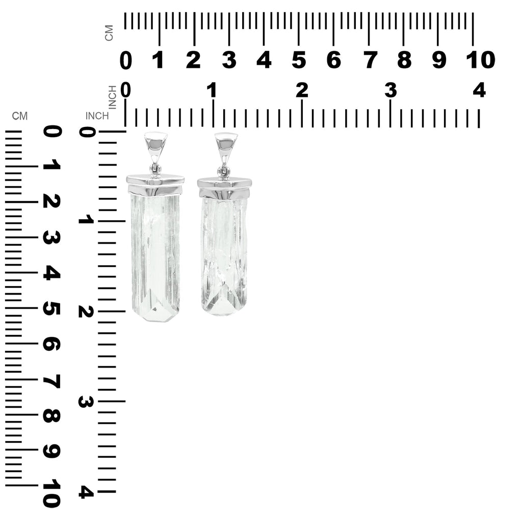 Starborn Danburite Crystal Cap Set Pendant in Sterling Silver