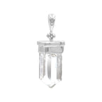 Starborn Danburite Crystal Cap Set Pendant in Sterling Silver